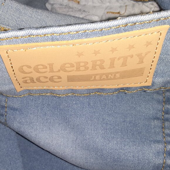 Celebrity Ace Jeans * Light Blue * Sz 11/30 * High Waist * Flare * Soft Stretchy - Picture 7 of 13